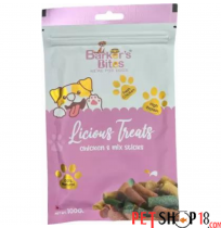 Barkers Bites Dog Treats Licious Chicken And Mix Stick 100 Gm